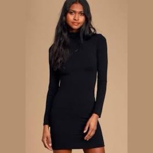 Hearts & Hips | Black Turtleneck Dress